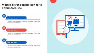 Mobile First Indexing Icon For E Commerce Site Ppt Slides