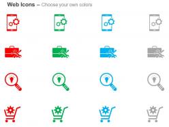 Mobile settings seo technical service best solution ecommerce optimization ppt icons graphics