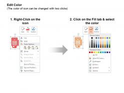 Mobile tablet touch screen connection meter ppt icons graphics
