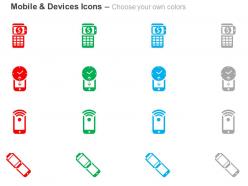 Mobile time management money transfer telecommunication ppt icons graphics