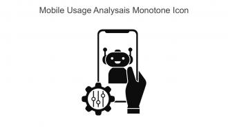 Mobile Usage Analysais Monotone Icon In Powerpoint Pptx Png And Editable Eps Format
