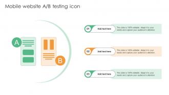 Mobile Website A B Testing Icon Ppt Powerpoint