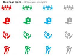 Money courier financial support meeting business offer ppt icons graphics