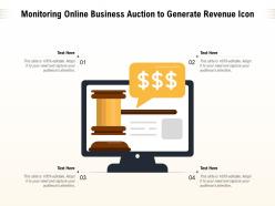 Monitoring online business auction to generate revenue icon