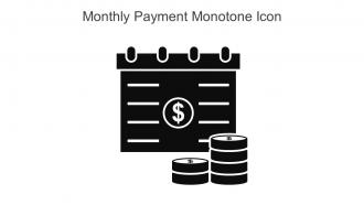 Monthly Payment Monotone Icon In Powerpoint Pptx Png And Editable Eps Format