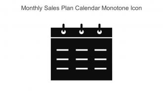 Monthly Sales Plan Calendar Monotone Icon In Powerpoint Pptx Png And Editable Eps Format