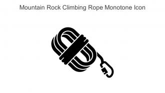 Mountain Rock Climbing Rope Monotone Icon In Powerpoint Pptx Png And Editable Eps Format