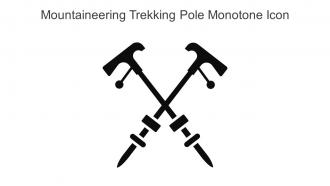 Mountaineering Trekking Pole Monotone Icon In Powerpoint Pptx Png And Editable Eps Format