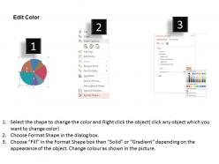 Multi staged pie chart with icons flat powerpoint design