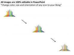 Multicolored business process icons diagram flat powerpoint design