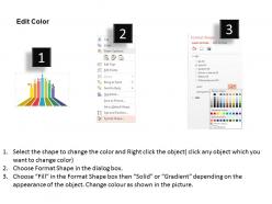 Multicolored business process icons diagram flat powerpoint design