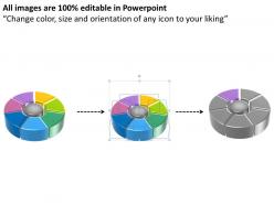 Multicolored business process model with pie donut 3