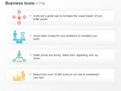 Multiway process flow time management balance bar graph ppt icons graphic