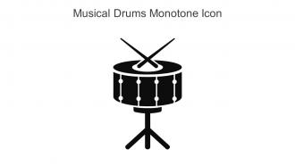 Musical Drums Monotone Icon in powerpoint pptx png and editable eps format