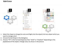 Mv three gears with icons process control techniques powerpoint template