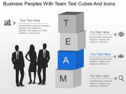 Na business peoples with team text cubes and icons powerpoint template