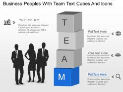 Na business peoples with team text cubes and icons powerpoint template