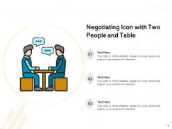 Negotiating Icon Agreement Handshake Icon Business Arrows