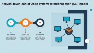 Network Layer Icon Of Open Systems Interconnection OSI Model Ppt Slide