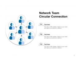 Network Team Circular Connection Hierarchy Icon Circle Puzzle Creativity Together