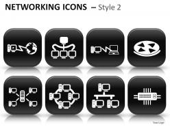 Networking icons style 2 powerpoint presentation slides