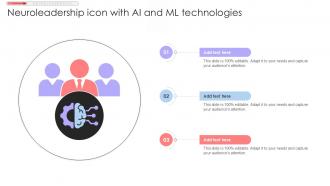 Neuroleadership Icon With Ai And Ml Technologies Ppt Template