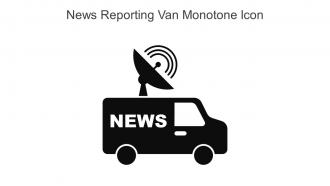 News Reporting Van Monotone Icon In Powerpoint Pptx Png And Editable Eps Format