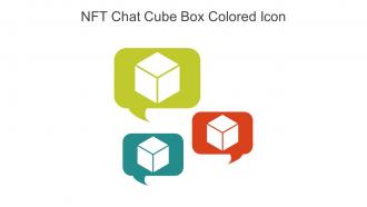 NFT Chat Cube Box Colored Icon In Powerpoint Pptx Png And Editable Eps Format