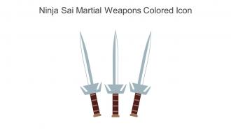 Ninja Sai Martial Weapons Colored Icon In Powerpoint Pptx Png And Editable Eps Format