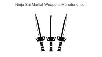 Ninja Sai Martial Weapons Monotone Icon In Powerpoint Pptx Png And Editable Eps Format