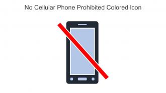 No Cellular Phone Prohibited Colored Icon In Powerpoint Pptx Png And Editable Eps Format