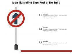 No entry indicating signboard illustrating instructions