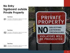No entry indicating signboard illustrating instructions