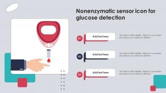 Nonenzymatic Sensor Icon For Glucose Detection PPT Example