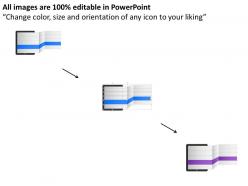 Oc five tags in tablet and icons infographics powerpoint template