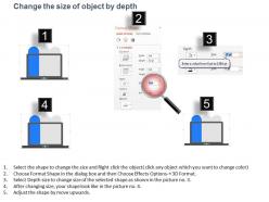 Oc three text boxes inside laptop with icons powerpoint template