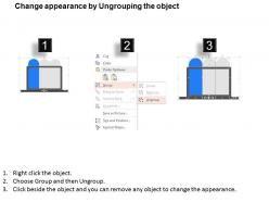 Oc three text boxes inside laptop with icons powerpoint template