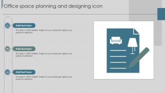 Office Space Planning And Designing Icon Ppt Presentation