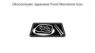 Okonomiyaki Japanese Food Monotone Icon In Powerpoint Pptx Png And Editable Eps Format