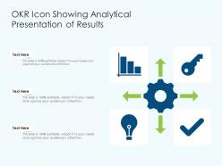 Okr icon showing analytical presentation of results