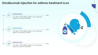 Omalizumab Injection For Asthma Treatment Icon Ppt Template