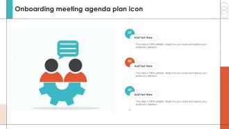 Onboarding Meeting Agenda Plan Icon Ppt Powerpoint