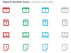 Online and manual help no information from laptop faq ppt icons graphics