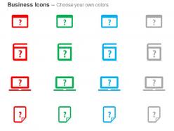 Online and manual help no information on laptop faq ppt icons graphics
