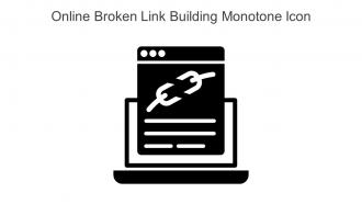 Online Broken Link Building Monotone Icon In Powerpoint Pptx Png And Editable Eps Format