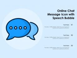 Online chat message icon with speech bubble