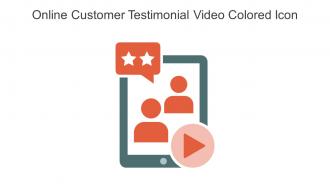 Online Customer Testimonial Video Colored Icon In Powerpoint Pptx Png And Editable Eps Format