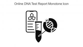 Online DNA Test Report Monotone Icon In Powerpoint Pptx Png And Editable Eps Format