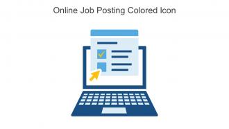 Online Job Posting Colored Icon In Powerpoint Pptx Png And Editable Eps Format