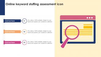 Online Keyword Stuffing Assessment Icon Ppt Powerpoint